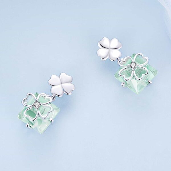 Verdant Leaf Clover Earrings - Image 3