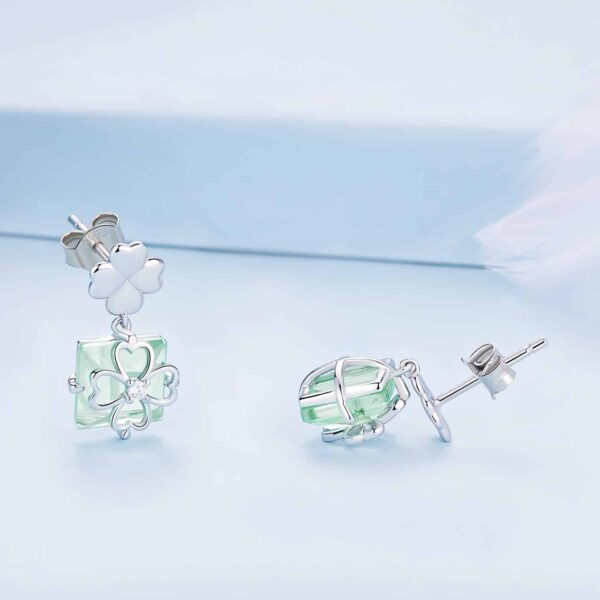 Verdant Leaf Clover Earrings - Image 4