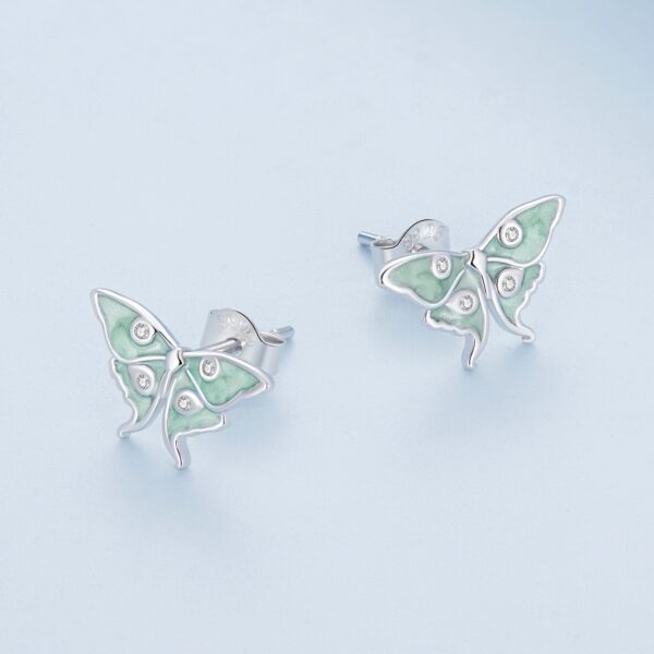 Green Butterfly Earrings - Image 4