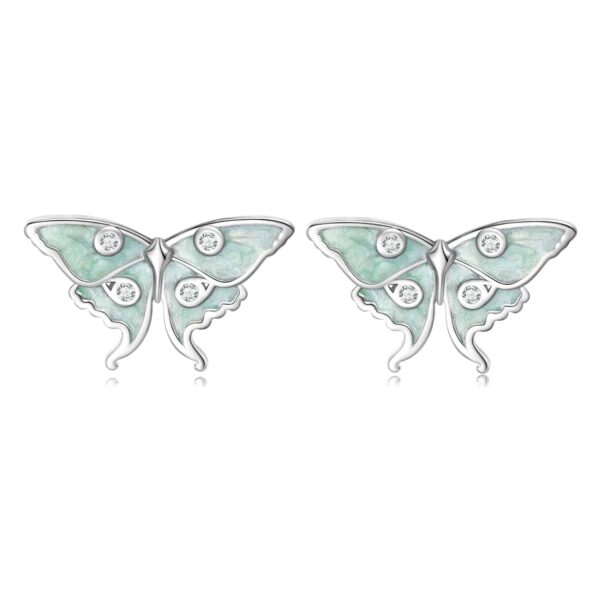 Green Butterfly Earrings