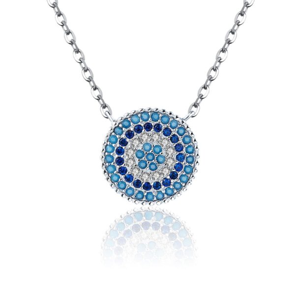 Blue Circle Necklace