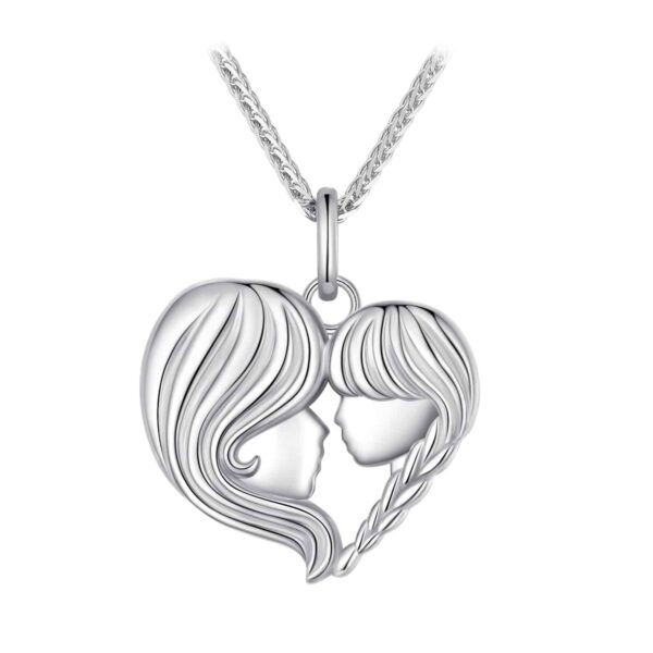 Mother and Daughter Heart Necklace