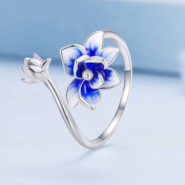 Blue Lotus Opening Ring - Image 3