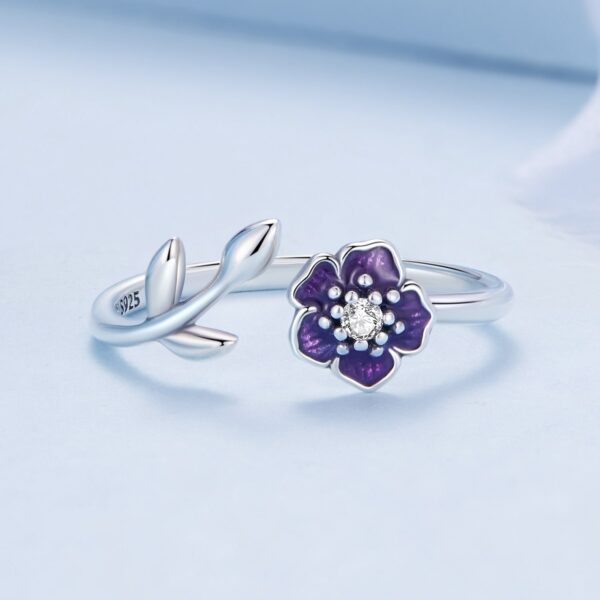 Violet Flower Opening Ring - Image 3