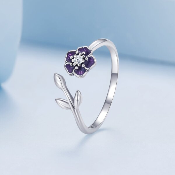 Violet Flower Opening Ring - Image 2