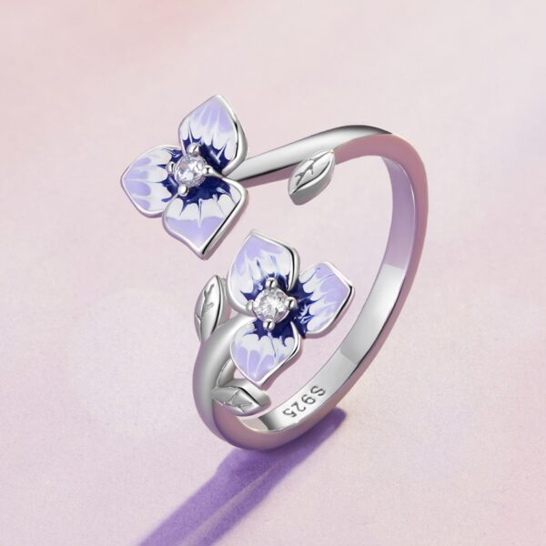 Pansy & Butterfly Ring - Image 2