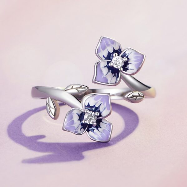 Pansy & Butterfly Ring - Image 3