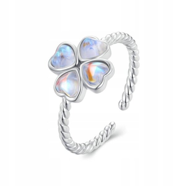 Four-leafed Clover Twist Ring