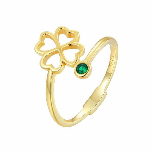 Simple Clover Ring (Gold Plated)