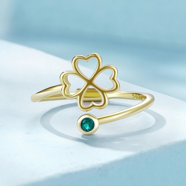 Simple Clover Ring (Gold Plated) - Image 2