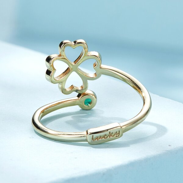 Simple Clover Ring (Gold Plated) - Image 4