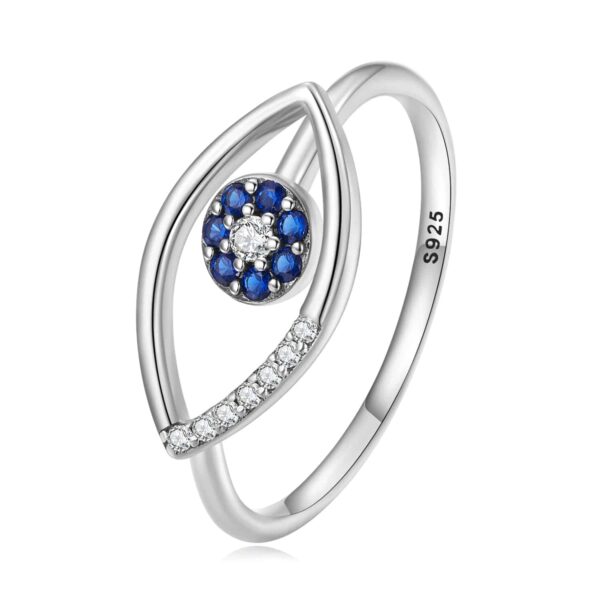 Blue Eye Hollow Ring