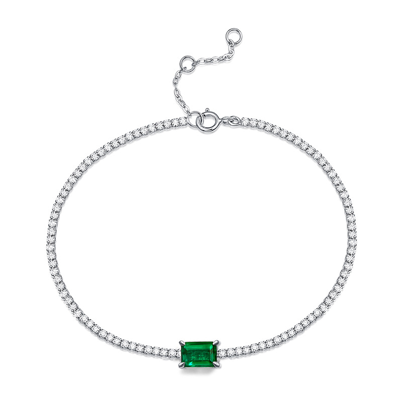 Lab Grown Emerald Bracelet