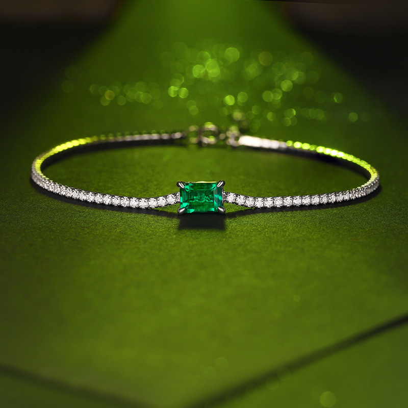 Lab Grown Emerald Bracelet