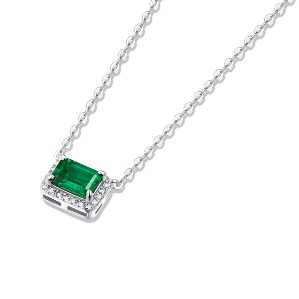 Lab Grown Emerald Necklace - Image 4