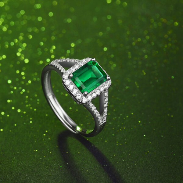 Lab Grown Emerald Ring - Image 2