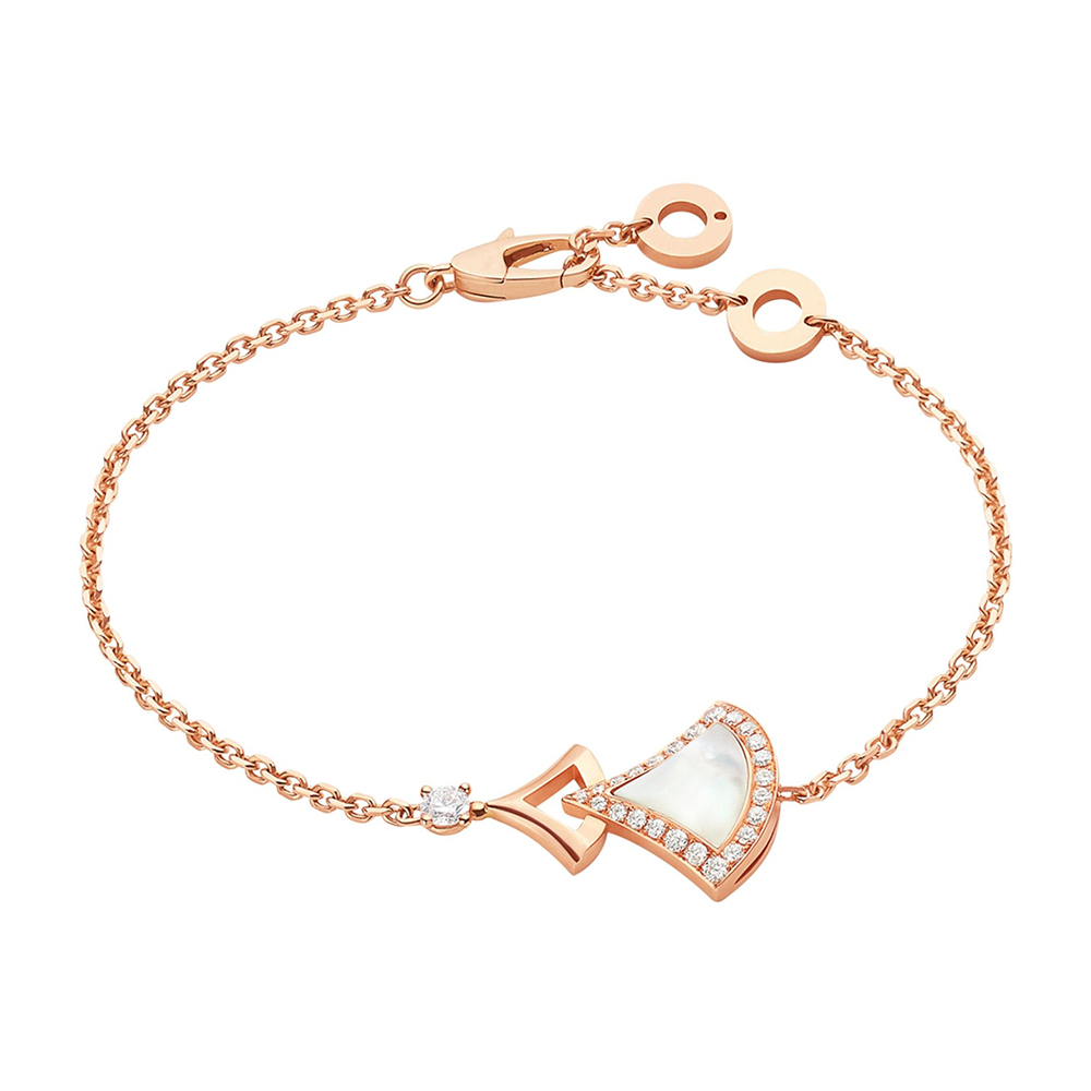 Skirt Mother of Pearl Bracelet (Rose Gold)