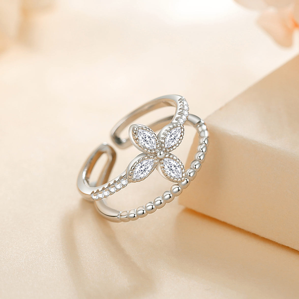 Double-layer Flower Ring