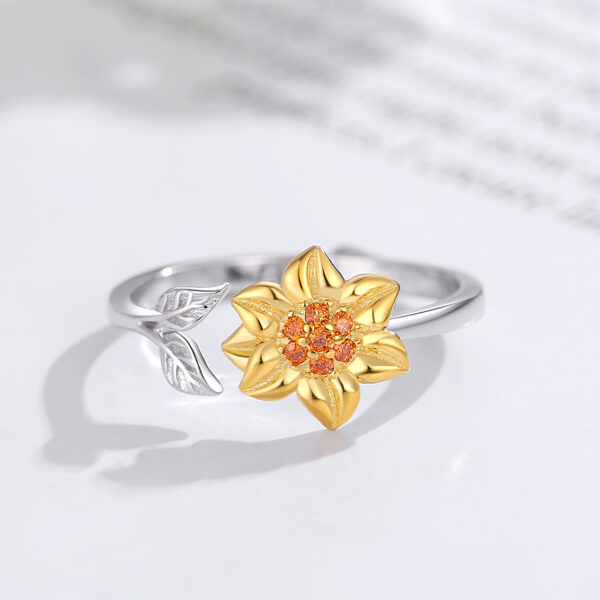 Golden Sunflower Ring - Image 2