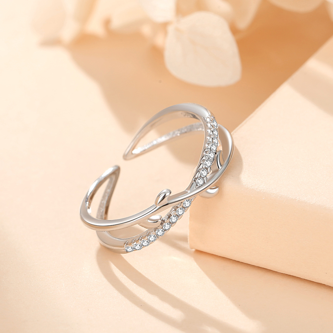 Leaf Cross Geometric Ring