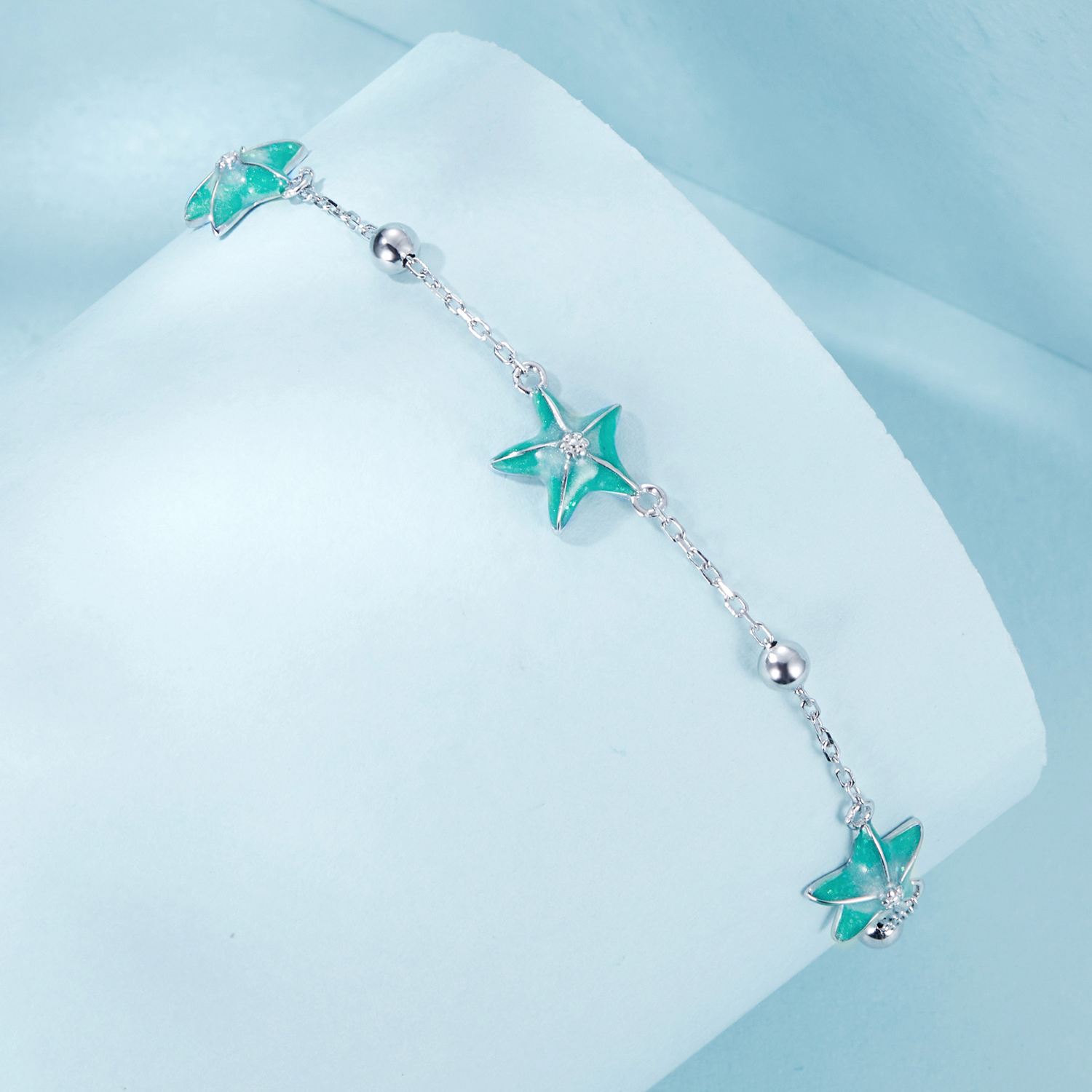 Starfish Teal Bracelet