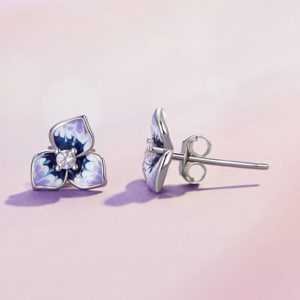 Pansy Stud Earrings - Image 3