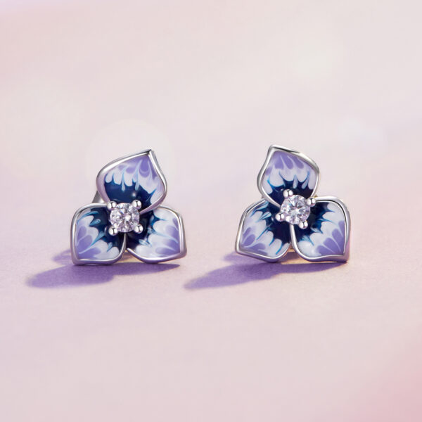 Pansy Stud Earrings - Image 4