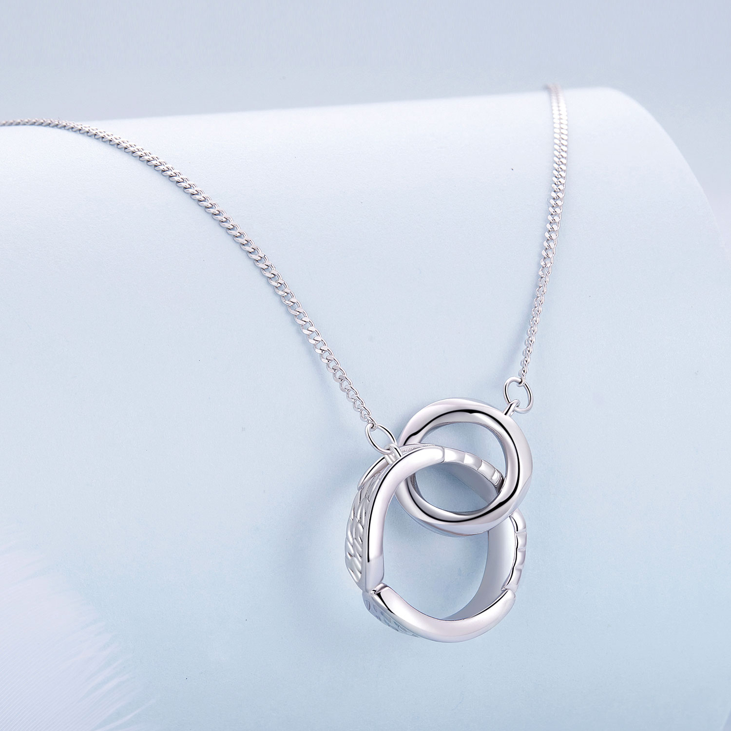 Mobius Double Ring Necklace