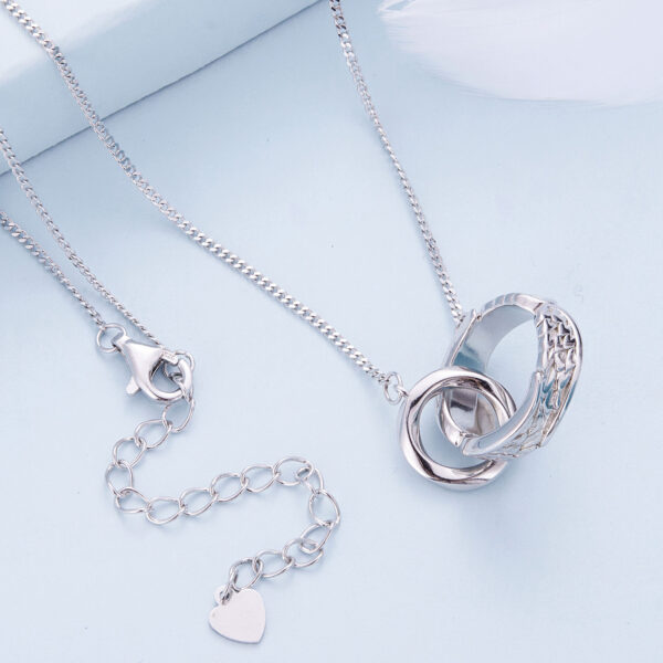 Mobius Double Ring Necklace - Image 3