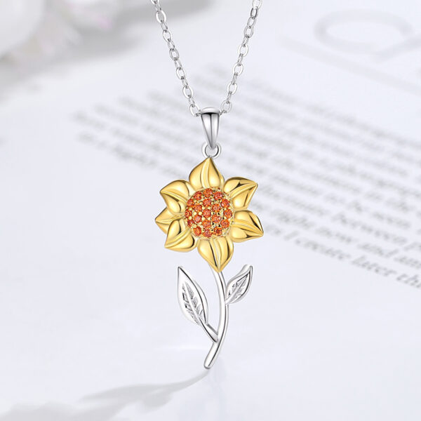 Golden Sunflower Necklace - Image 3