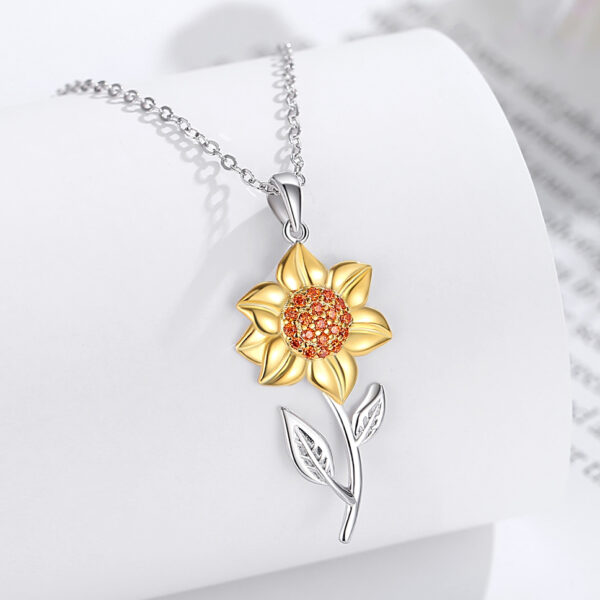 Golden Sunflower Necklace - Image 2