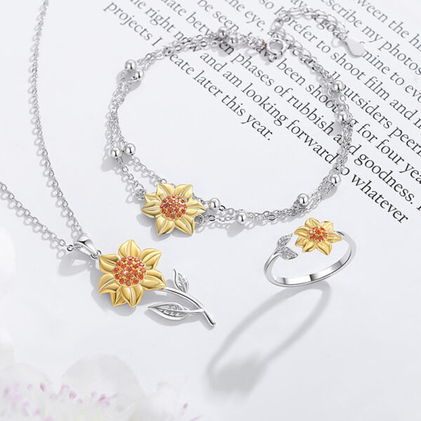 Golden Sunflower Necklace - Image 4