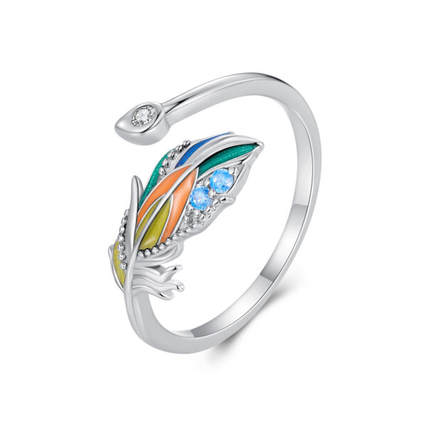 Colored Feather Ring